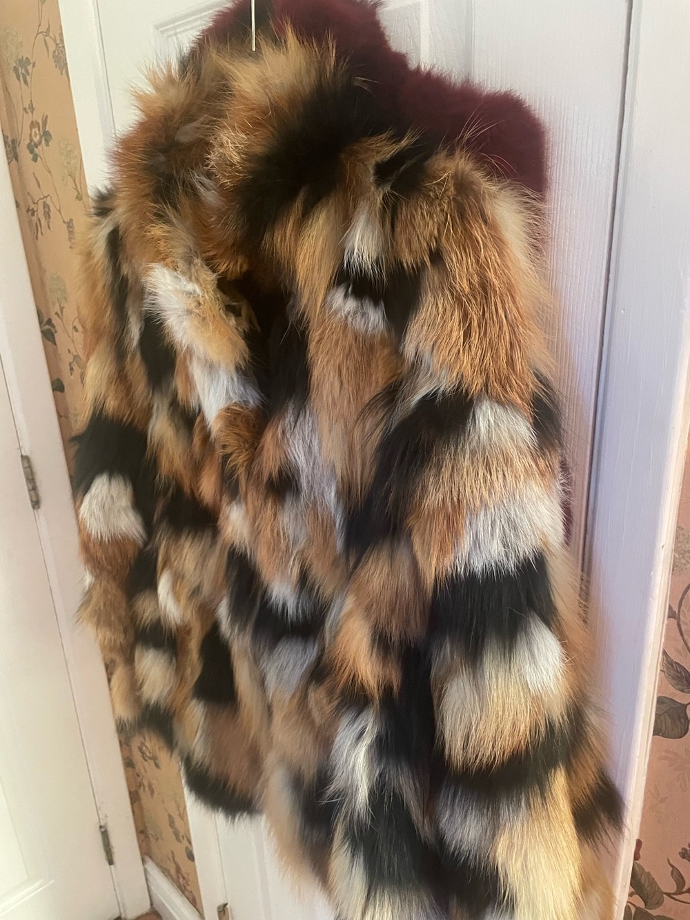 Love Token Fox Fur Patchwork short coat